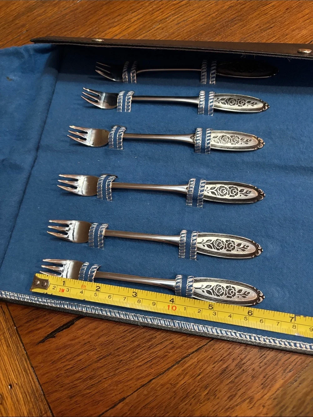 Vintage Northland Japanese stainless Fork Set with case flatware